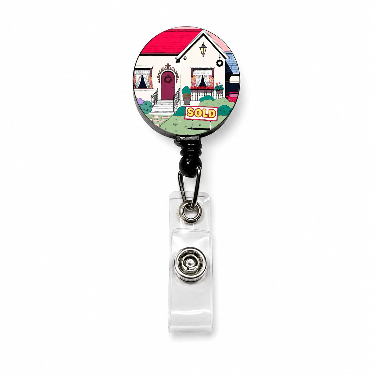 House Sold Realtor Real Estate Retractable ID Key Card Name Tag Badge Holder with Clip