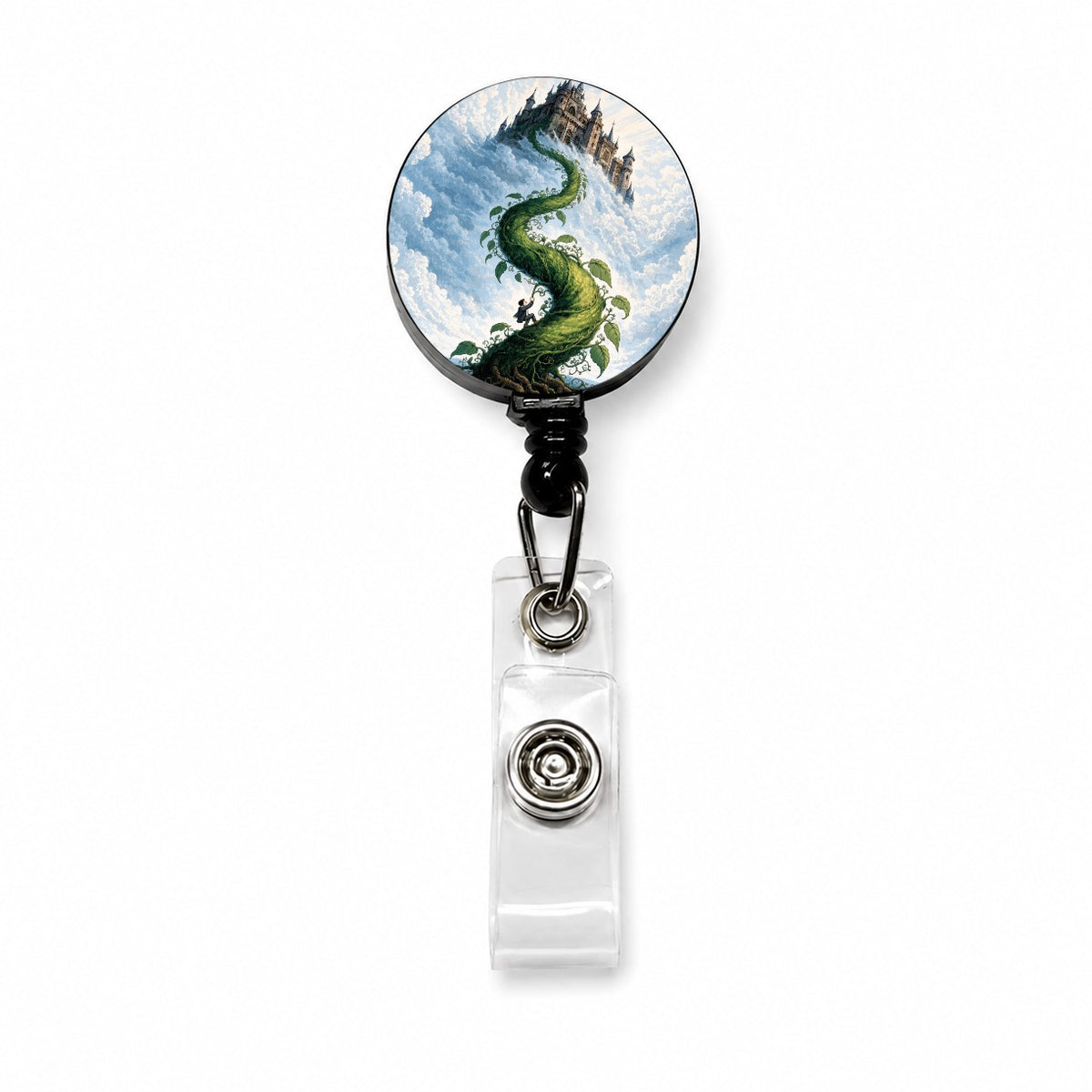 Jack Beanstalk Fairy Tale Retractable ID Key Card Name Tag Badge Holder with Clip