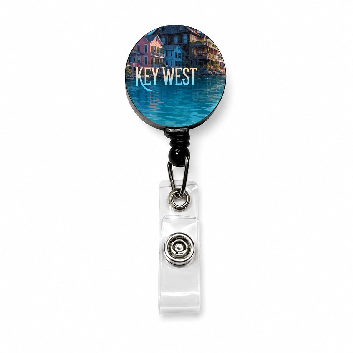 Key West Florida Travel Retractable ID Key Card Name Tag Badge Holder with Clip