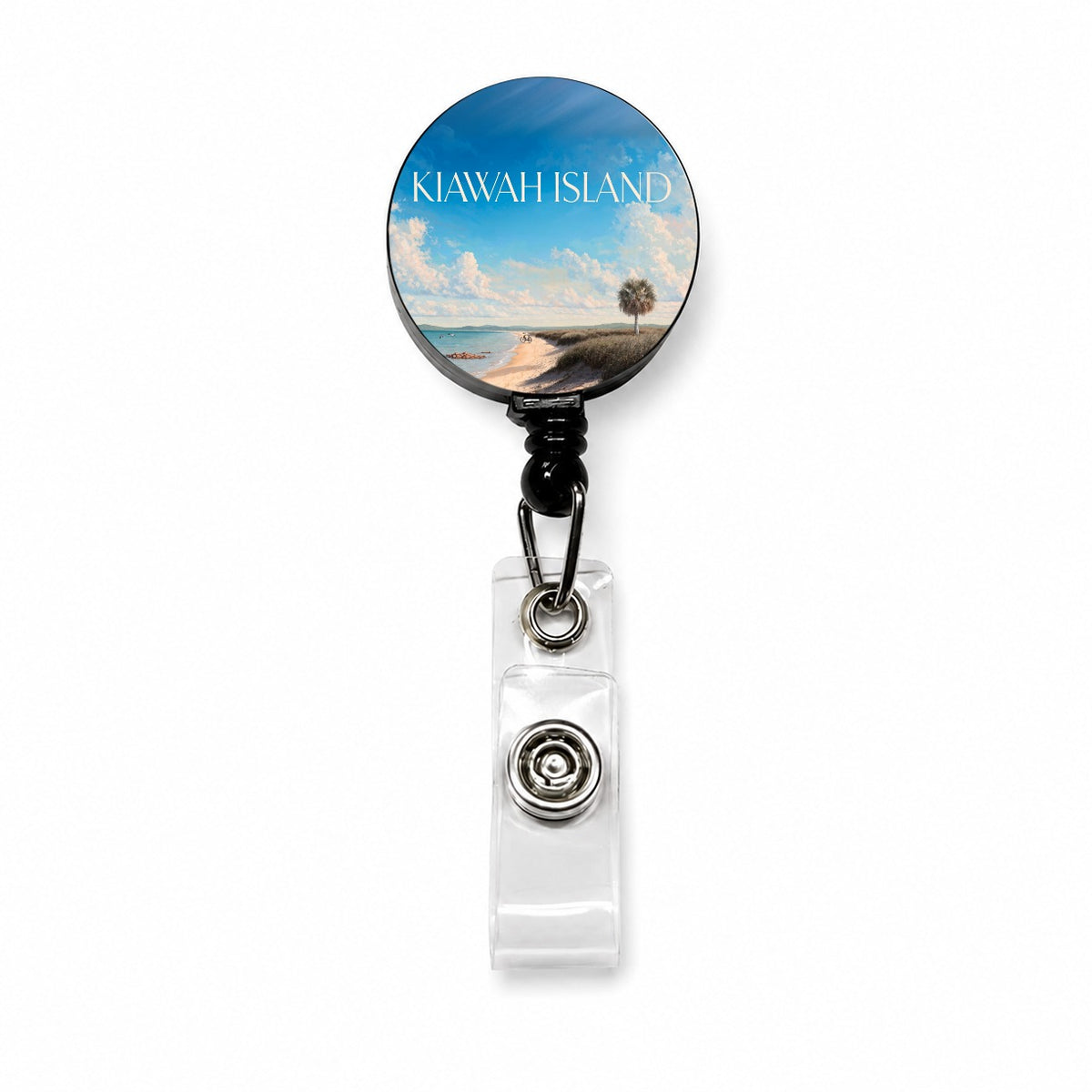 Kiawah Island South Carolina Travel Retractable ID Key Card Name Tag Badge Holder with Clip