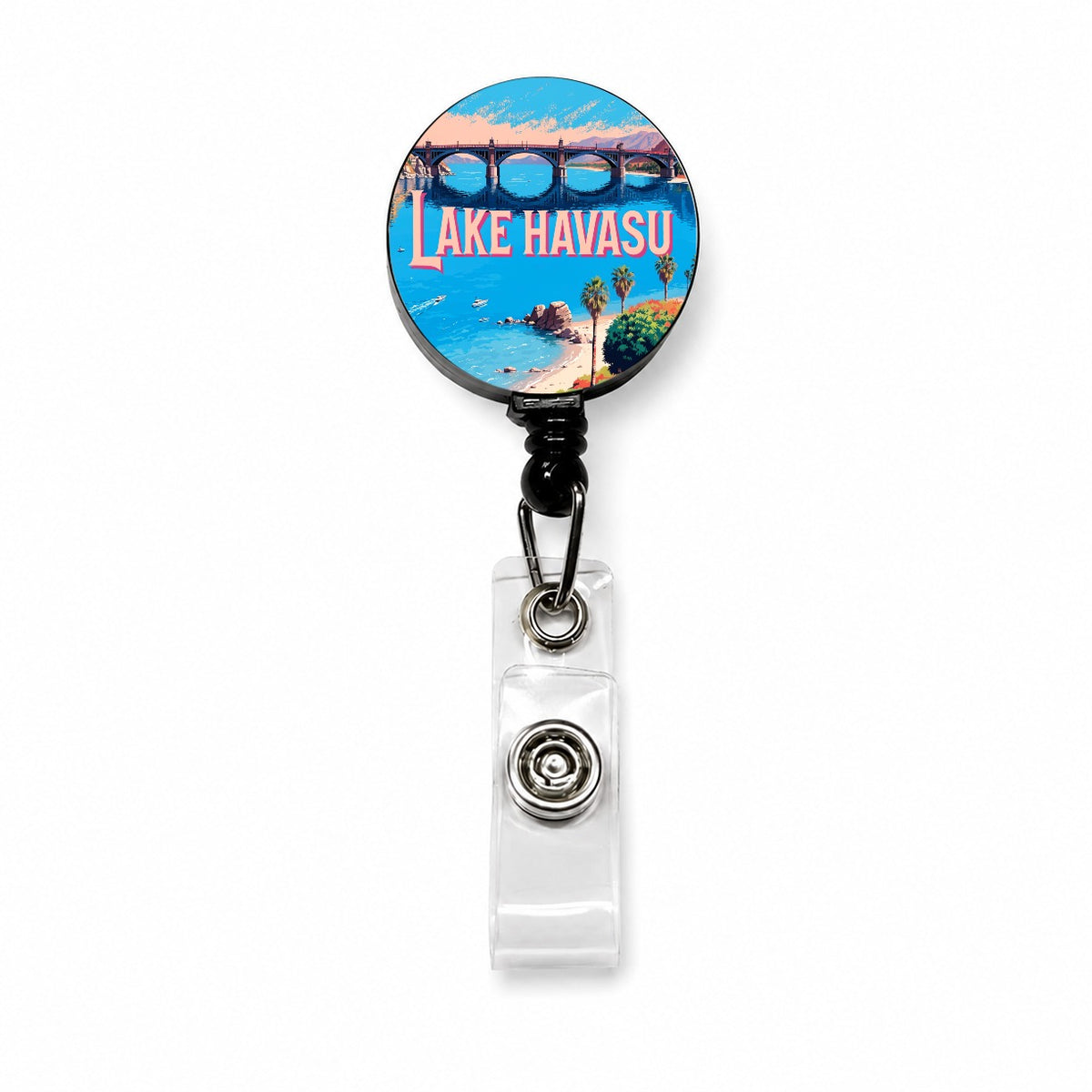 Lake Havasu Arizona Travel Retractable ID Key Card Name Tag Badge Holder with Clip
