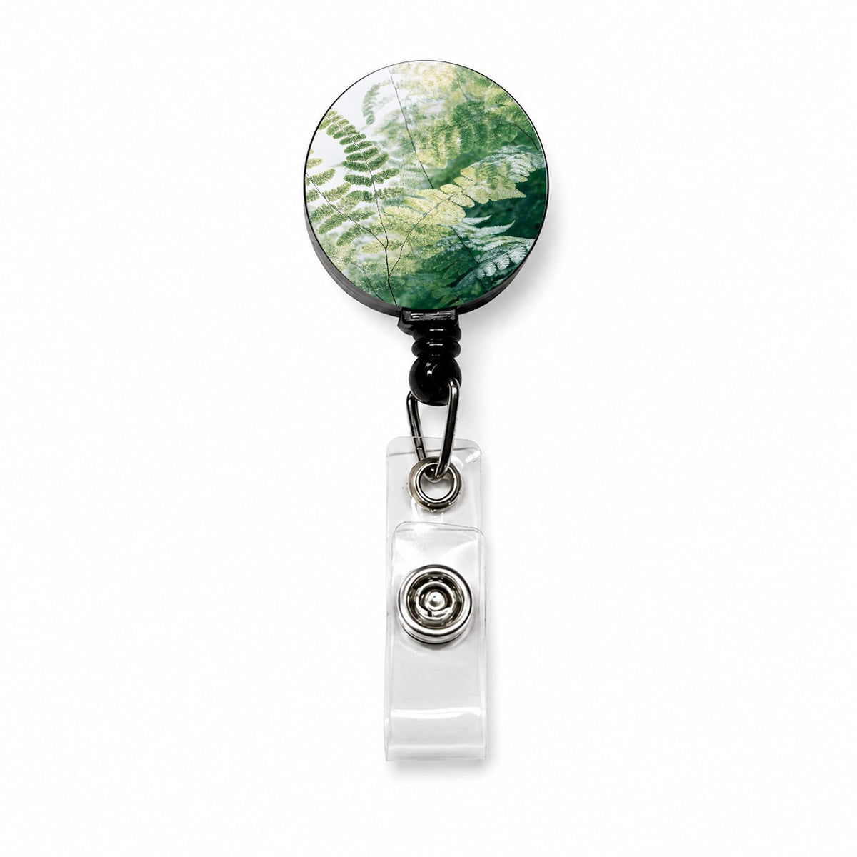 Maidenhair Fern Garden Retractable ID Key Card Name Tag Badge Holder with Clip