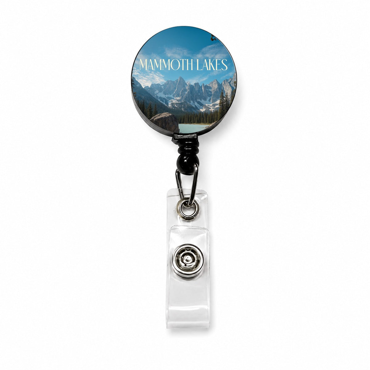 Mammoth Lakes California Travel Retractable ID Key Card Name Tag Badge Holder with Clip