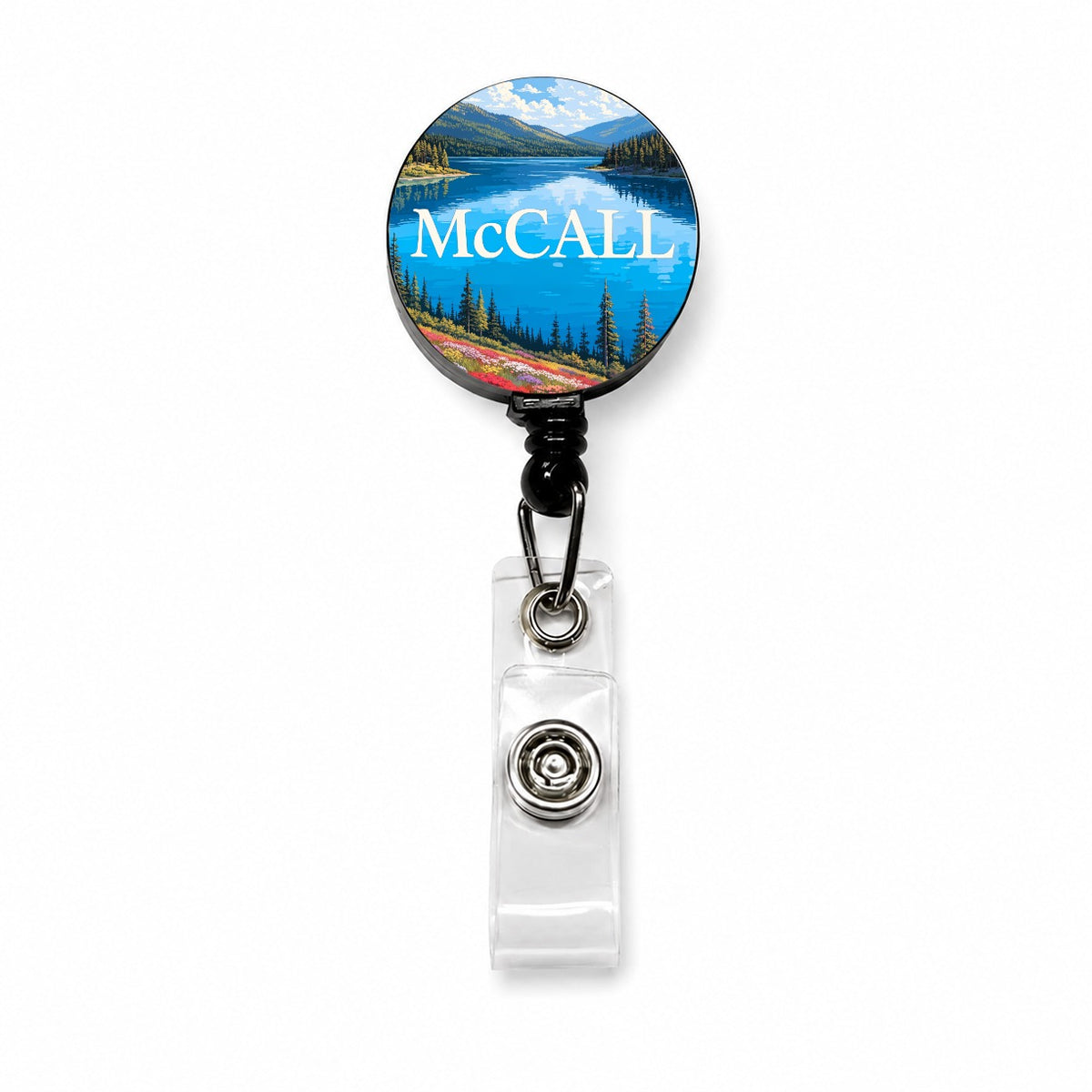 McCall Idaho Travel Retractable ID Key Card Name Tag Badge Holder with Clip