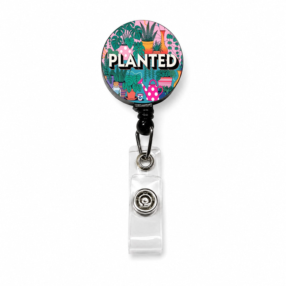 Planted Gardener Gardening Plants Retractable ID Key Card Name Tag Badge Holder with Clip