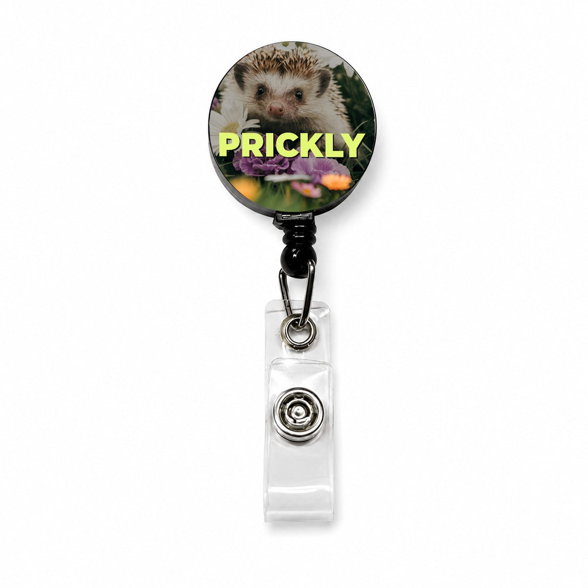 Prickly Hedgehog Adorable Funny Retractable ID Key Card Name Tag Badge Holder with Clip