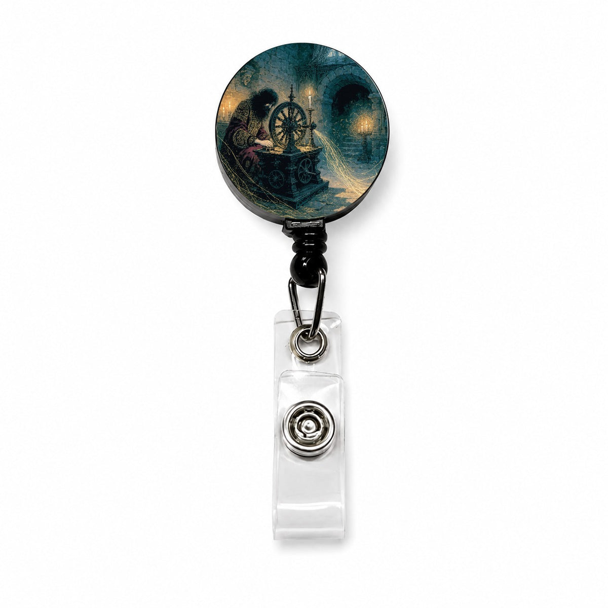 Rumpelstiltskin Fairy Tale Retractable ID Key Card Name Tag Badge Holder with Clip