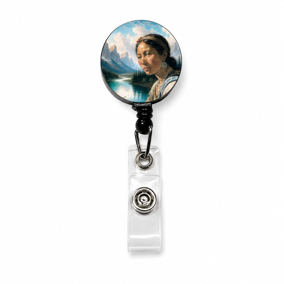Sacagawea Explorer Retractable ID Key Card Name Tag Badge Holder with Clip