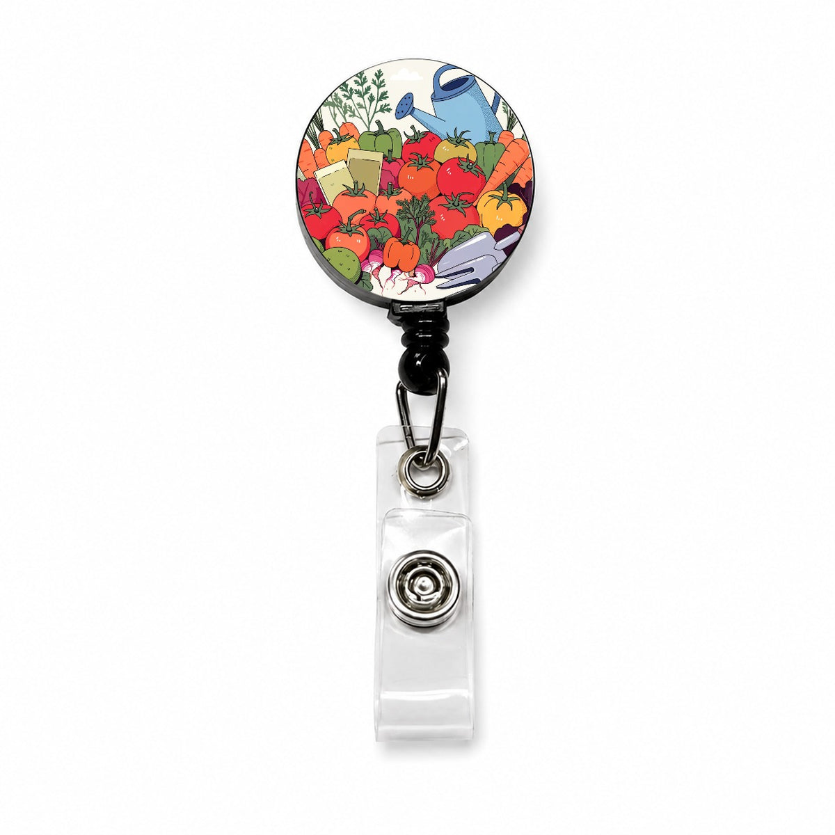 Vegetable Gardening Garden Retractable ID Key Card Name Tag Badge Holder with Clip