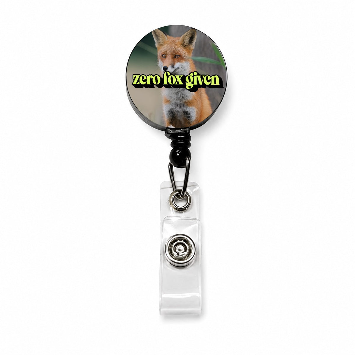Zero Fox Given Funny Retractable ID Key Card Name Tag Badge Holder with Clip