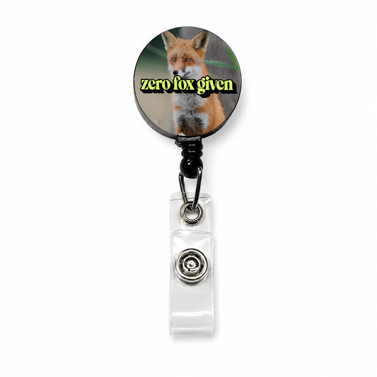 Zero Fox Given Funny Retractable ID Key Card Name Tag Badge Holder with Clip