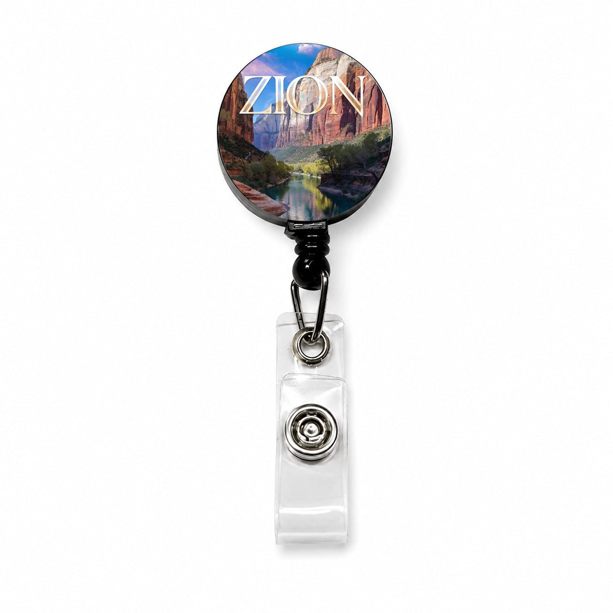 Zion Utah Travel Retractable ID Key Card Name Tag Badge Holder with Clip