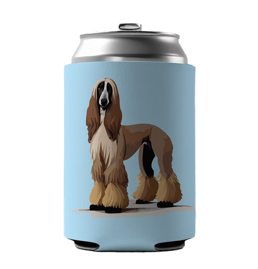 Afghan Hound Dog Standing Can Cooler Beer Soda Drink Insulated Holder Sleeve Hugger
