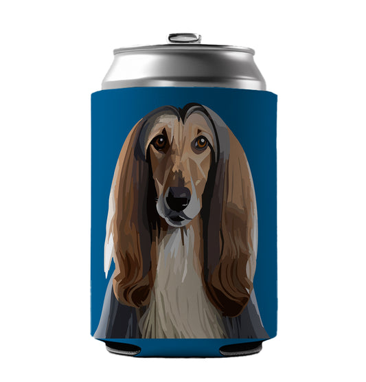 Afghan Hound Dog Staring Can Cooler Beer Soda Drink Insulated Holder Sleeve Hugger