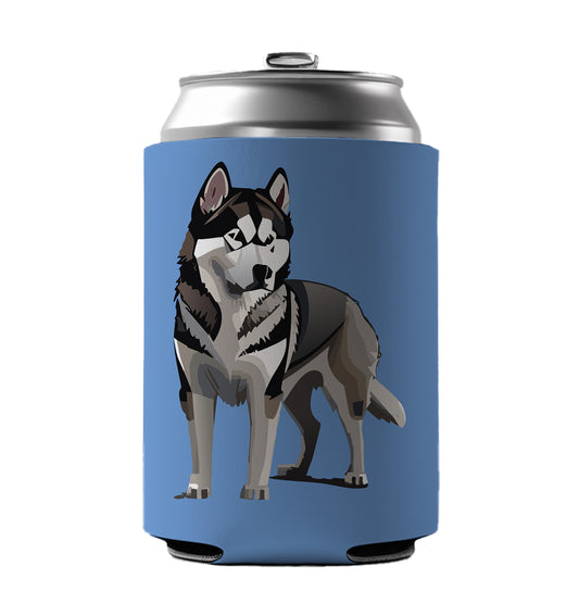 Alaskan Malamute Dog Standing Can Cooler Beer Soda Drink Insulated Holder Sleeve Hugger