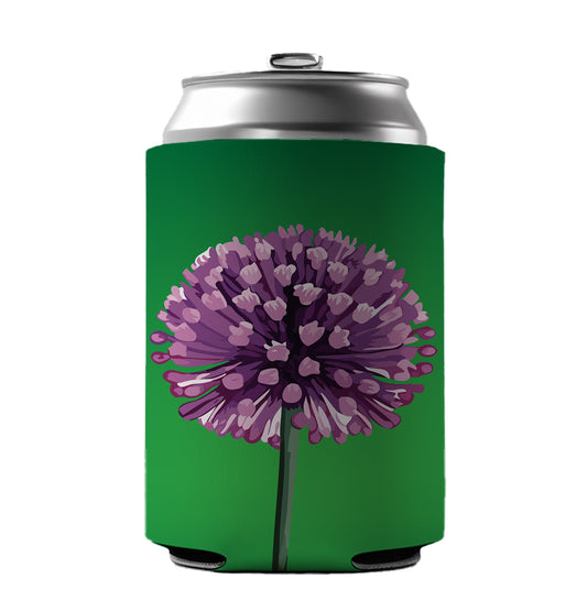 Allium Flower Purple Watercolor Can Cooler Beer Soda Drink Insulated Holder Sleeve Hugger