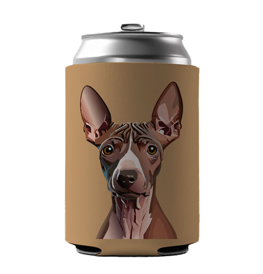 American Hairless Terrier Staring Can Cooler Beer Soda Drink Insulated Holder Sleeve Hugger