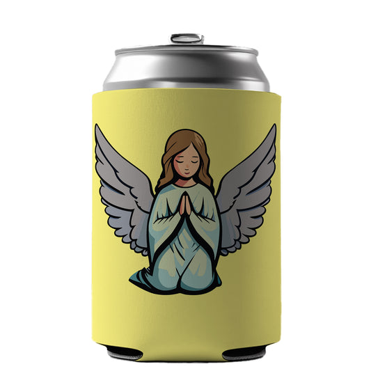 Angel Praying Christian Can Cooler Beer Soda Drink Insulated Holder Sleeve Hugger
