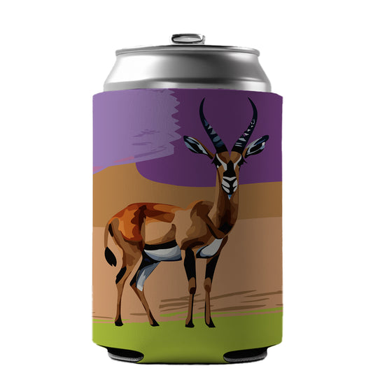 Antelope Buck Watercolor Can Cooler Beer Soda Drink Insulated Holder Sleeve Hugger