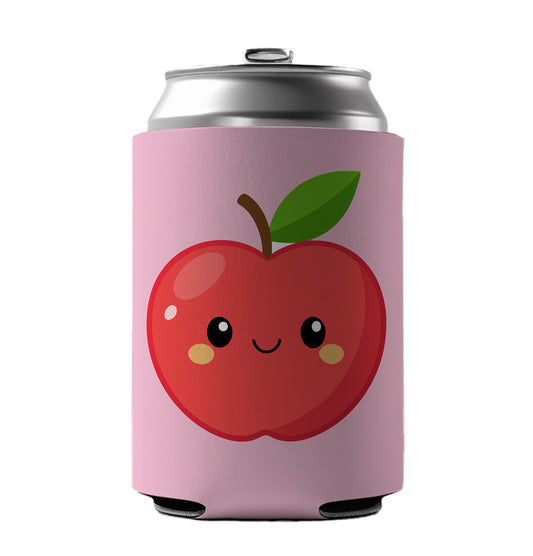 Apple Cute Happy Fruit Teacher Can Cooler Beer Soda Drink Insulated Holder Sleeve Hugger