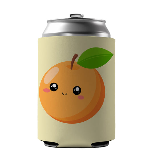 Apricot Cute Happy Fruit Can Cooler Beer Soda Drink Insulated Holder Sleeve Hugger
