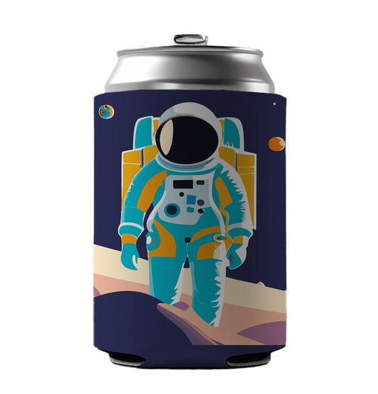 Astronaut in Outer Space Planets Science Fiction Can Cooler Beer Soda Drink Insulated Holder Sleeve Hugger