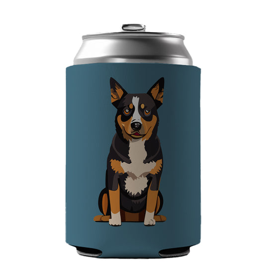Australian Cattle Dog Sitting Can Cooler Beer Soda Drink Insulated Holder Sleeve Hugger
