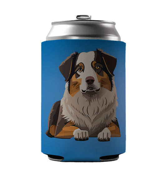 Australian Shepherd Dog Can Cooler Beer Soda Drink Insulated Holder Sleeve Hugger