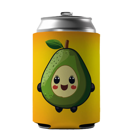 Avocado Smiling Funny Can Cooler Beer Soda Drink Insulated Holder Sleeve Hugger