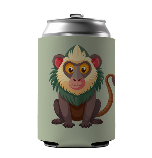Baboon Cute Can Cooler Beer Soda Drink Insulated Holder Sleeve Hugger