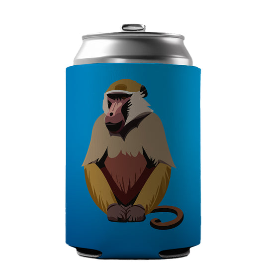 Baboon Primate Africa Can Cooler Beer Soda Drink Insulated Holder Sleeve Hugger