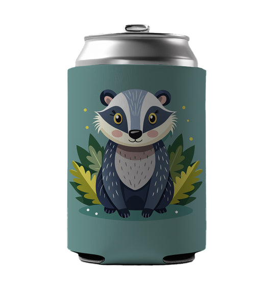 Badger Cute Can Cooler Beer Soda Drink Insulated Holder Sleeve Hugger