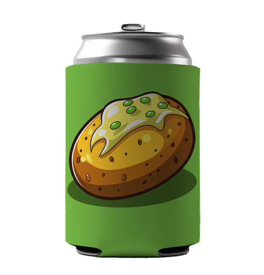 Baked Potato with Butter Can Cooler Beer Soda Drink Insulated Holder Sleeve Hugger