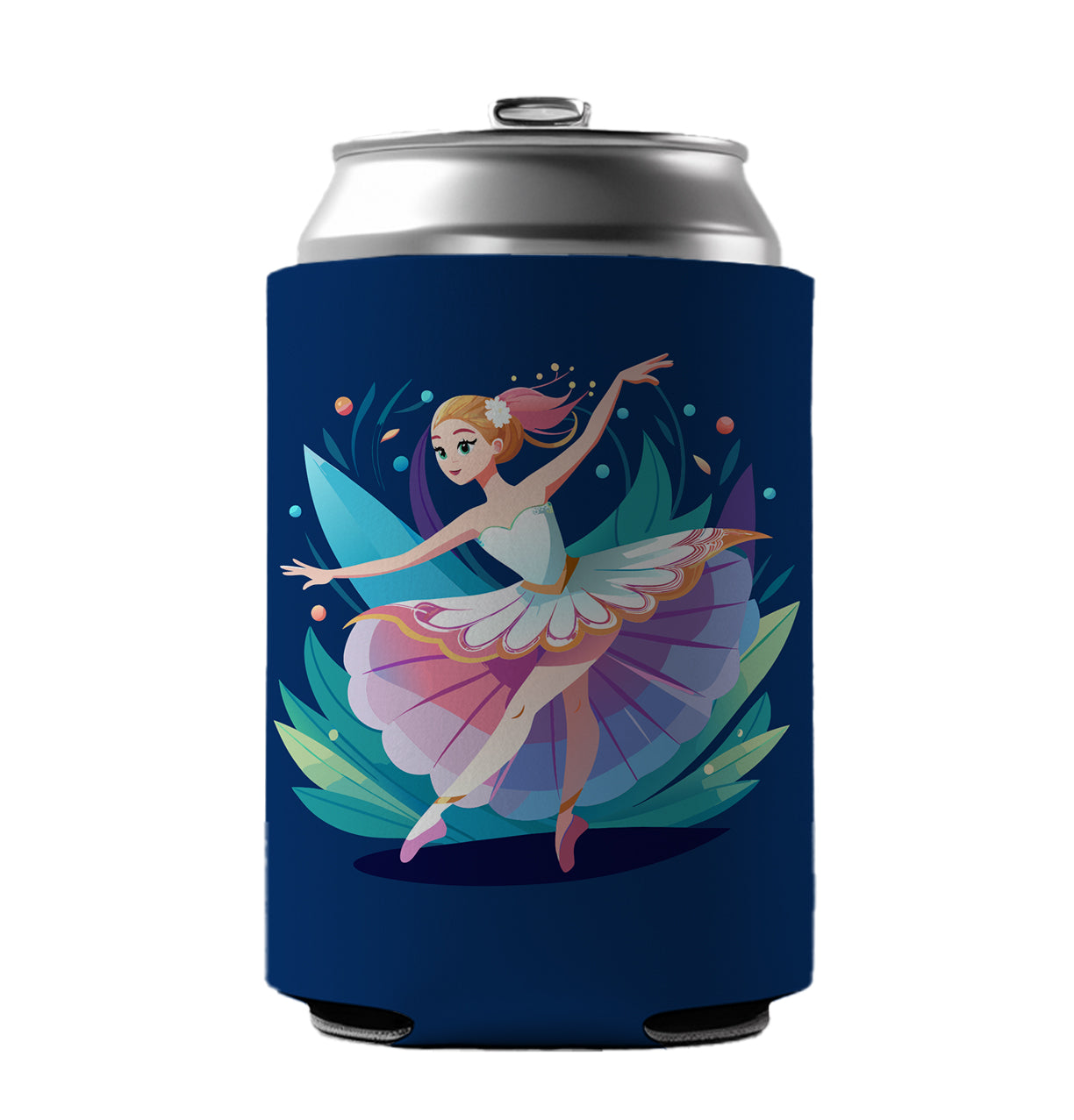 Ballerina Ballet Dancer Cute Can Cooler Beer Soda Drink Insulated Holder Sleeve Hugger