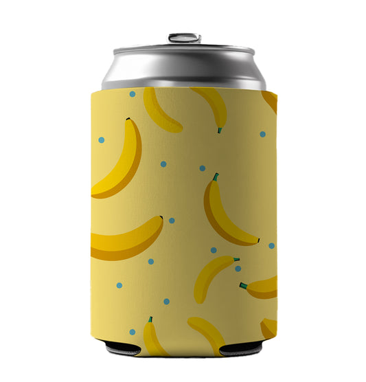 Bananas Oodles Pattern Can Cooler Beer Soda Drink Insulated Holder Sleeve Hugger