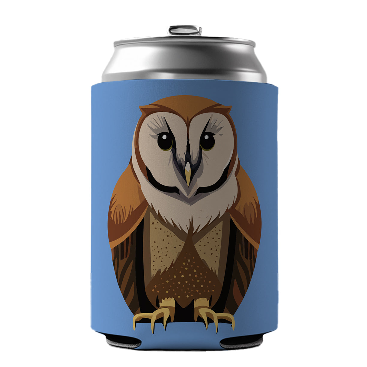 Barn Owl Staring Can Cooler Beer Soda Drink Insulated Holder Sleeve Hugger