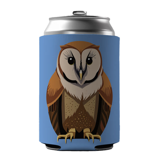 Barn Owl Staring Can Cooler Beer Soda Drink Insulated Holder Sleeve Hugger