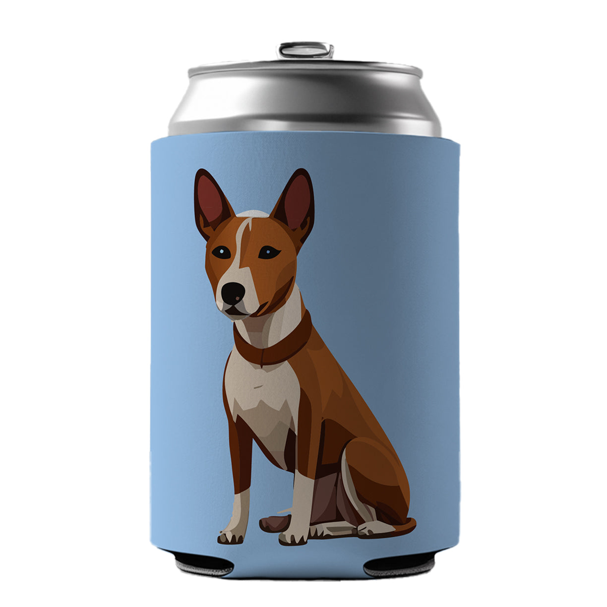 Basenji Dog Sitting Can Cooler Beer Soda Drink Insulated Holder Sleeve Hugger