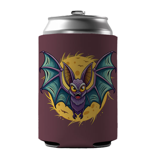 Bat Flying Halloween Spooky Can Cooler Beer Soda Drink Insulated Holder Sleeve Hugger