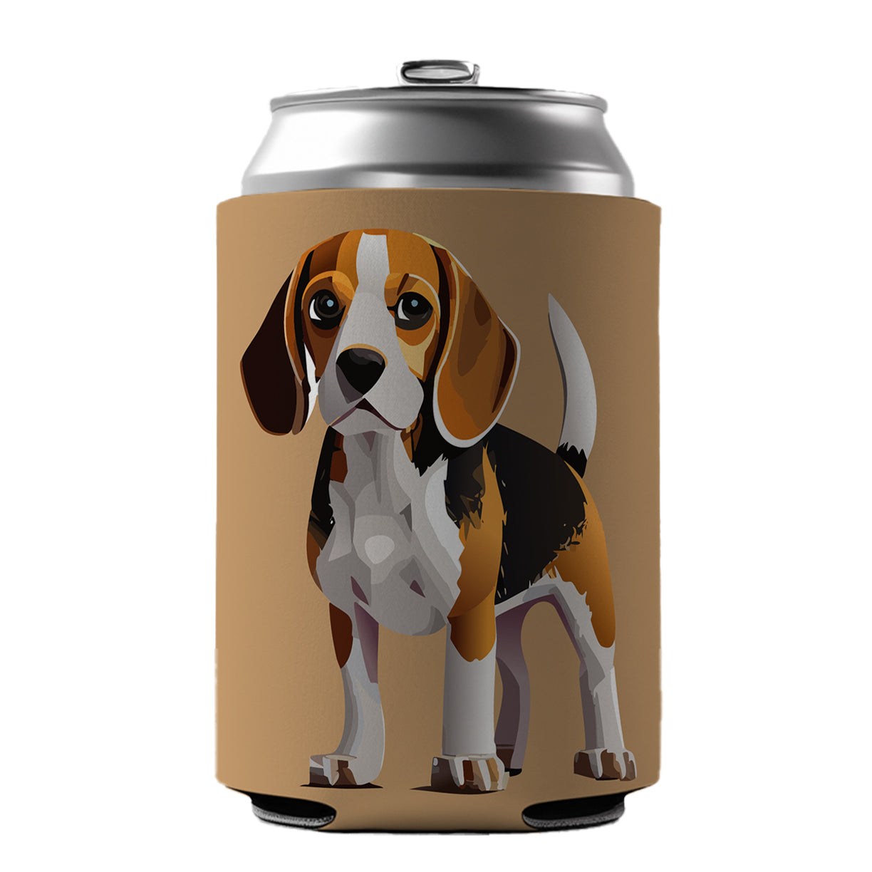 Beagle Dog Standing Can Cooler Beer Soda Drink Insulated Holder Sleeve Hugger