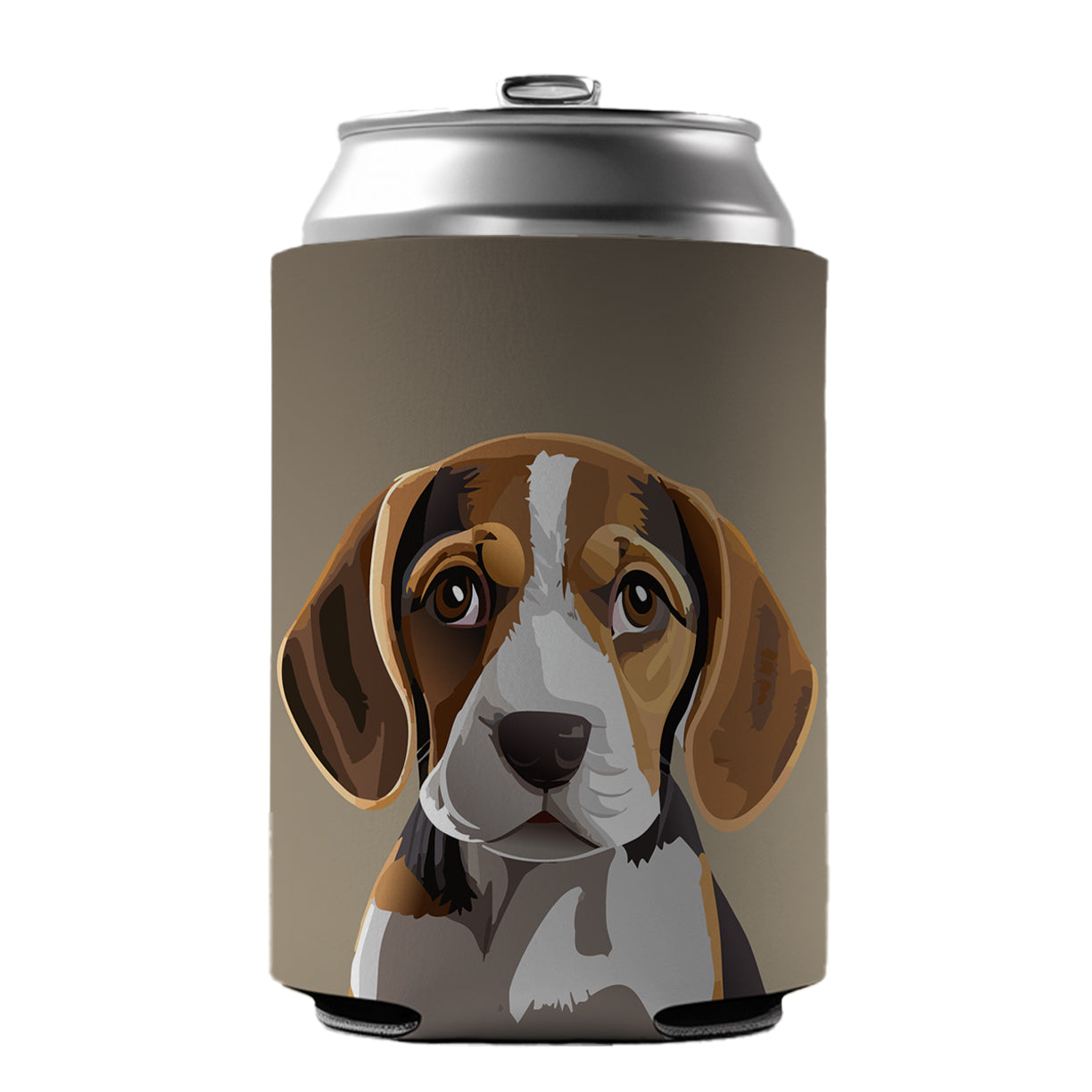 Beagle Dog Staring Can Cooler Beer Soda Drink Insulated Holder Sleeve Hugger