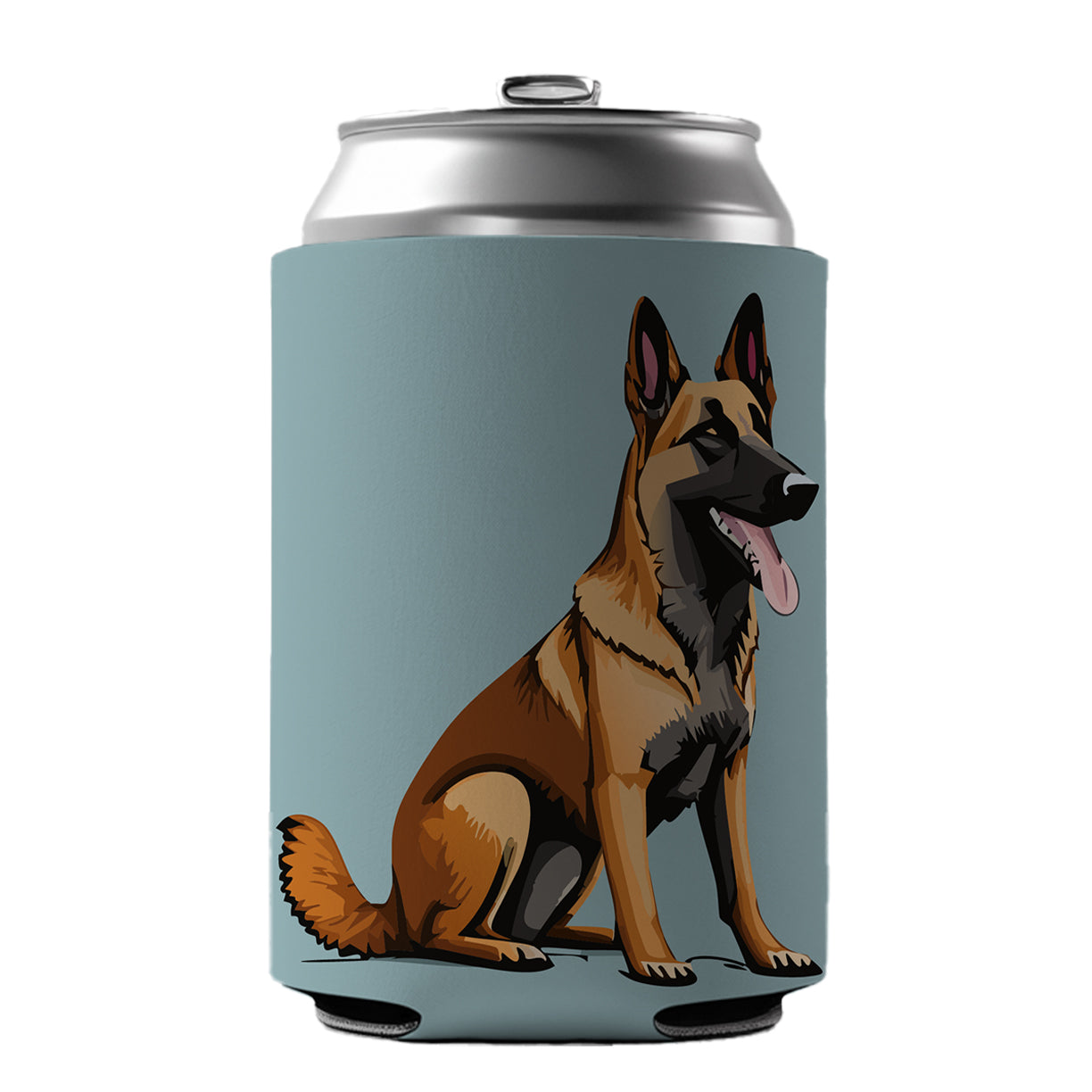 Belgian Shepherd Dog Sitting Can Cooler Beer Soda Drink Insulated Holder Sleeve Hugger