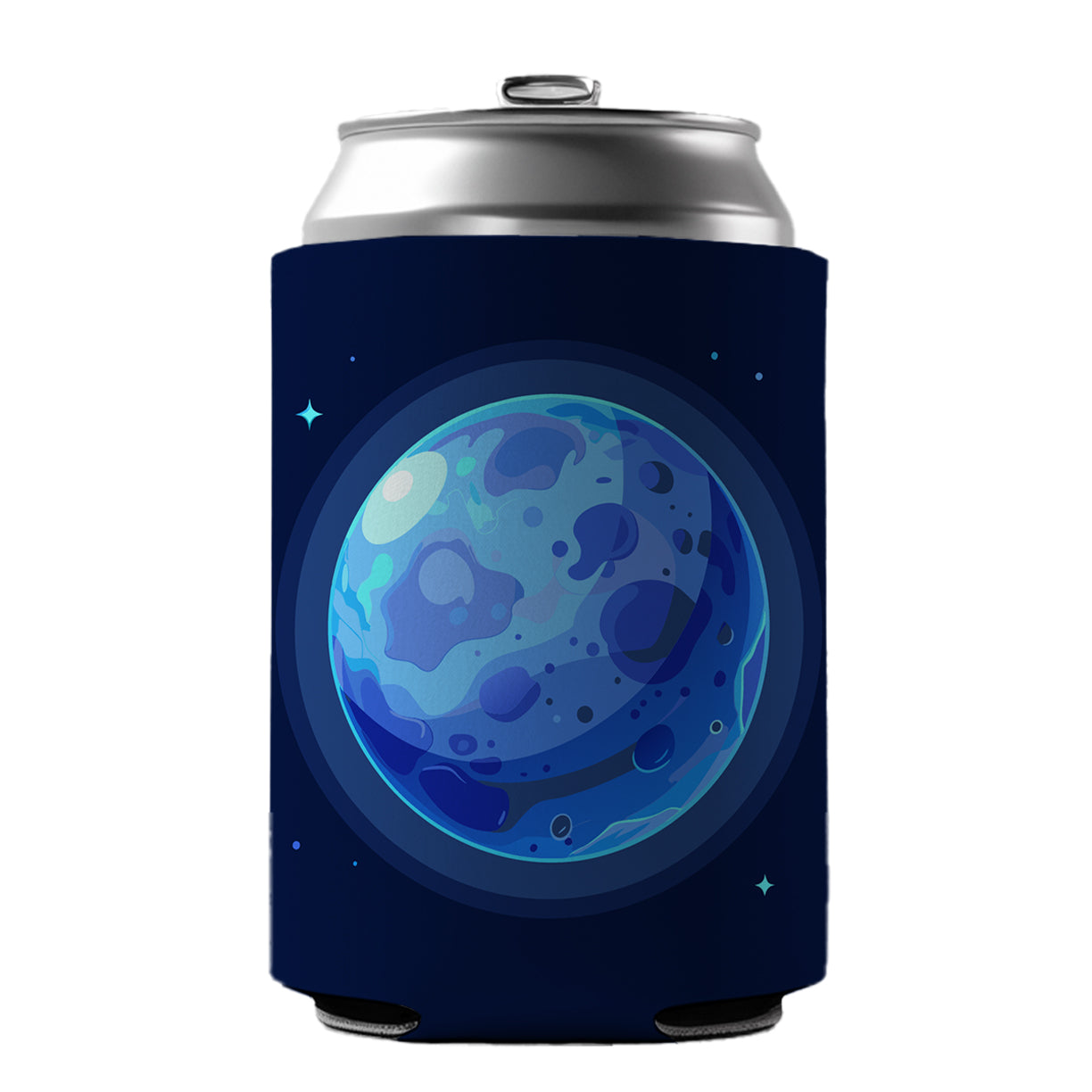 Blue Moon Can Cooler Beer Soda Drink Insulated Holder Sleeve Hugger