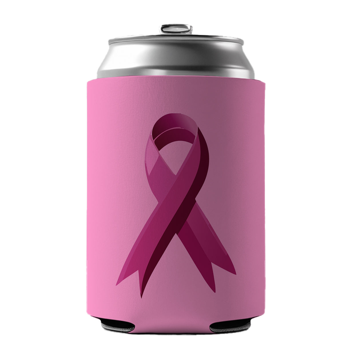 Breast Cancer Awareness Ribbon Pink Can Cooler Beer Soda Drink Insulated Holder Sleeve Hugger
