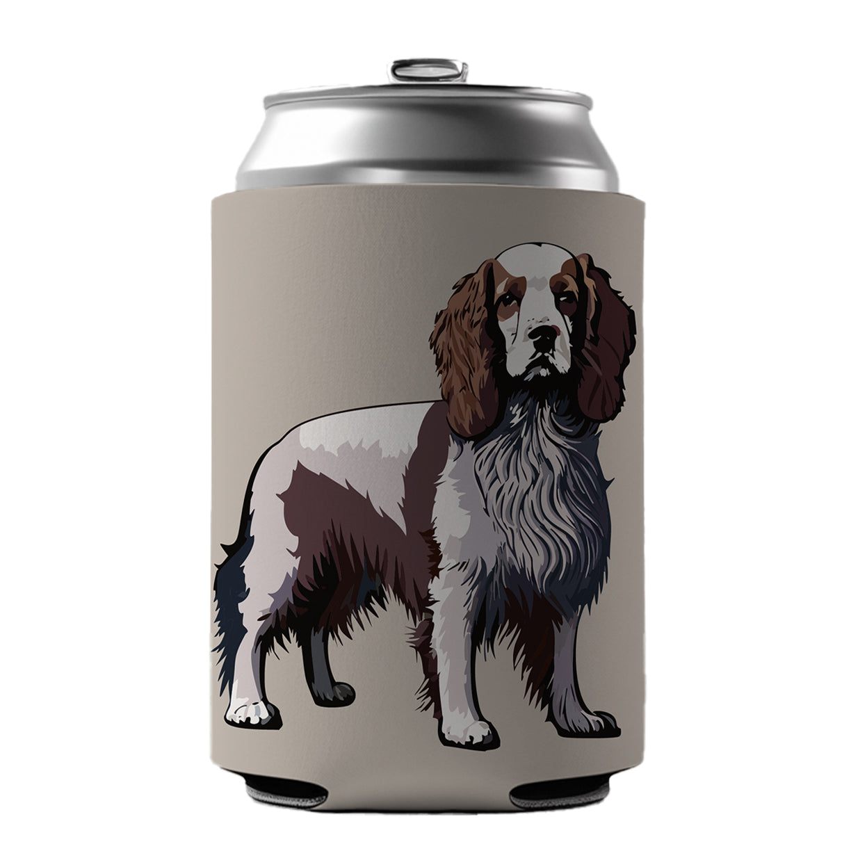Brittany Spaniel Dog Standing Can Cooler Beer Soda Drink Insulated Holder Sleeve Hugger