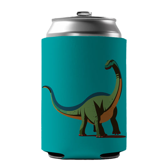 Brontosaurus Dinosaur Can Cooler Beer Soda Drink Insulated Holder Sleeve Hugger