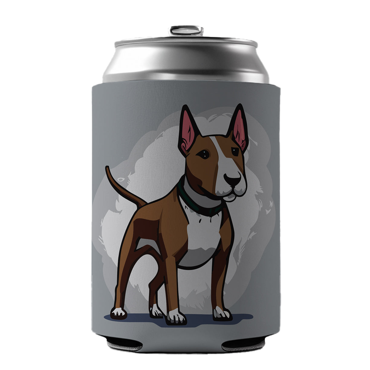 Bull Terrier Dog Standing Can Cooler Beer Soda Drink Insulated Holder Sleeve Hugger