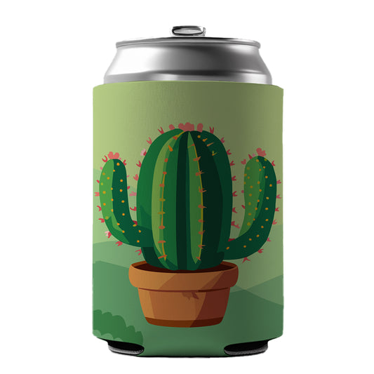 Cactus Green Can Cooler Beer Soda Drink Insulated Holder Sleeve Hugger