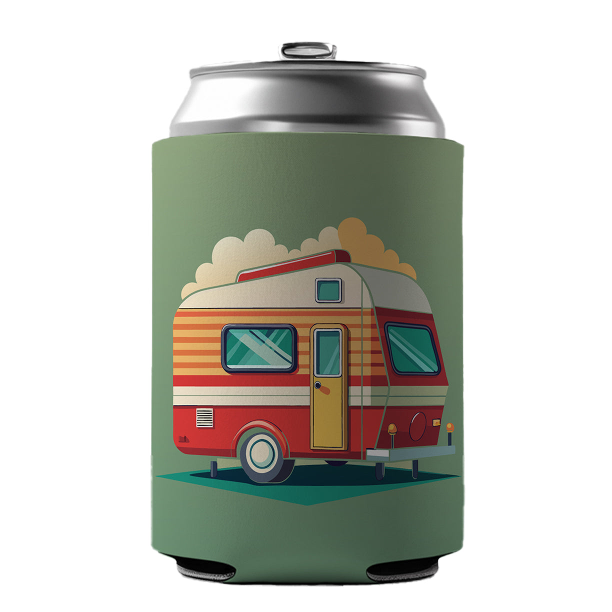 Camper RV Trailer Retro Can Cooler Beer Soda Drink Insulated Holder Sleeve Hugger