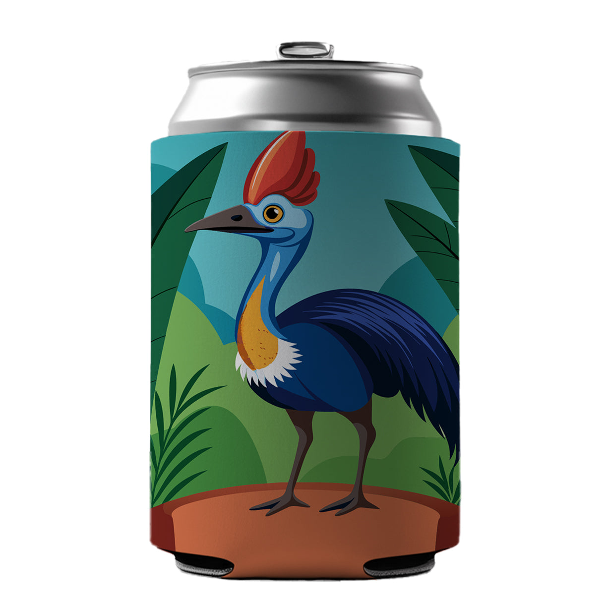 Cassowary Flightless Bird Australian Can Cooler Beer Soda Drink Insulated Holder Sleeve Hugger